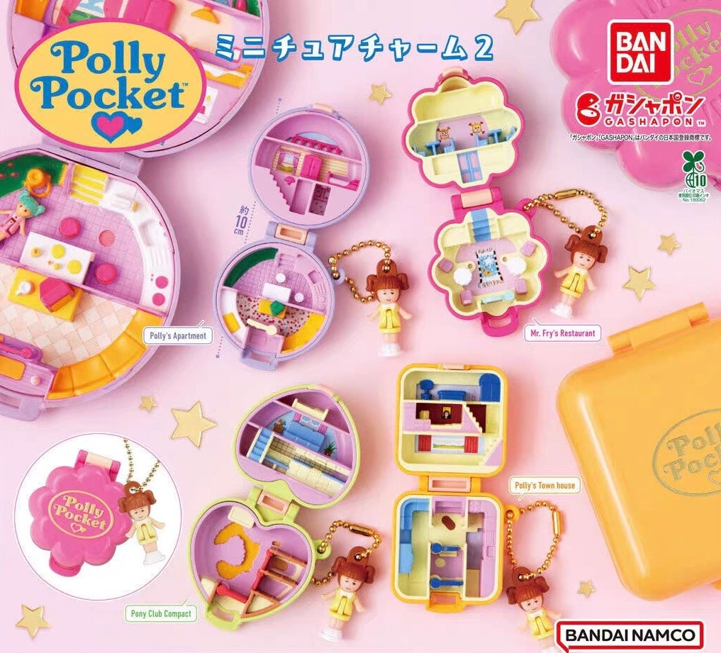 [NEW] Polly Pocket Series 2 Miniature Classic Playsets Collectible Charms Capsule Toys Gashapon